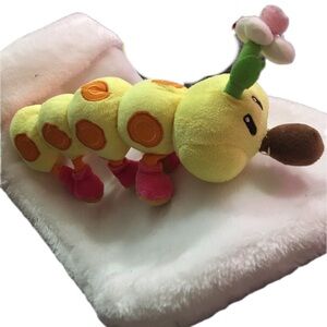 Plush Caterpillar Toy - Yellow and Pink